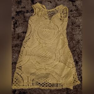 Rare Editions Yellow lace dress